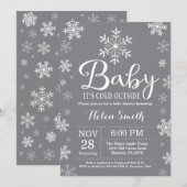 Baby zijn koude Baby shower buiten de winter Kaart (Voorkant / Achterkant)