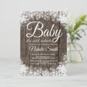 Baby zijn koude Baby shower buiten de wintersneeuw Kaart (Staand voorkant)