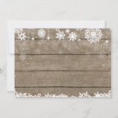 Baby zijn koude Baby shower buiten het Rustic Wint Kaart (Achterkant)