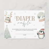 Baby zijn koude buiten Baby shower luierkrabbel Informatiekaartje (Voorkant)