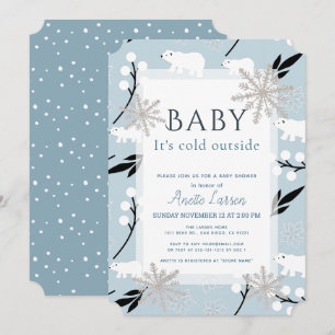 Baby zijn koude buiten polaire Beer blauw Baby sho Kaart
