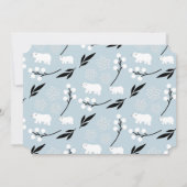 Baby Zijn koude buiten poolblauwe Beren Baby showe Kaart (Achterkant)