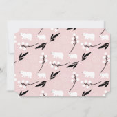 Baby zijn koude buiten poolvormige Beren roze Baby Kaart (Achterkant)