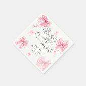 Baby zijn koude buiten winter roze boog Baby showe Servet (Hoek)