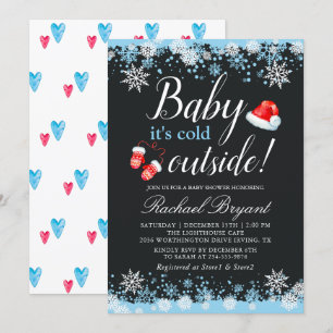 Baby zijn koude buitenkant sneeuwvlokken stoot Bab Kaart