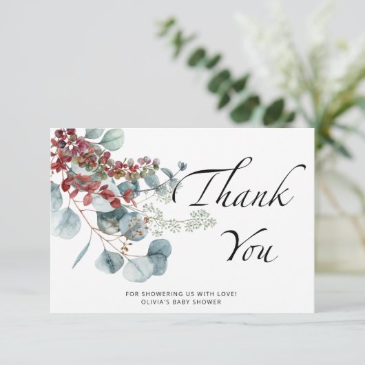 Baby zijn koude buitenste baby shower bedankt je k kaart (Staand voorkant)