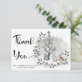 Baby zijn koude buitenste baby shower bedankt je k kaart (Staand voorkant)