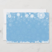 Baby zijn koude buitenste winterblauw Baby shower Kaart (Achterkant)