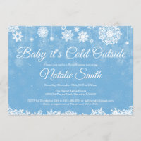 Baby zijn koude buitenste winterblauw Baby shower