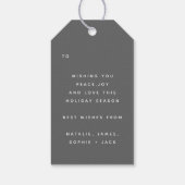 Baby zijn koude buitenvakantie cadeaulabel (Achterkant)