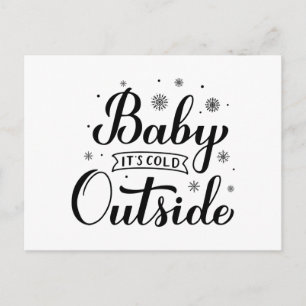 Baby zijn koude buitenzijde briefkaart