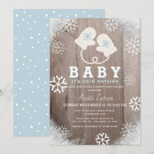 Baby zijn koude externe blauwe virtuele Baby showe Kaart