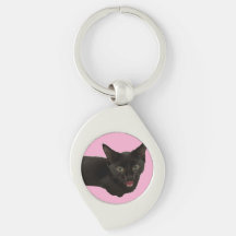 Baby Zina – Zwarte Kat Cute Sleutelhanger