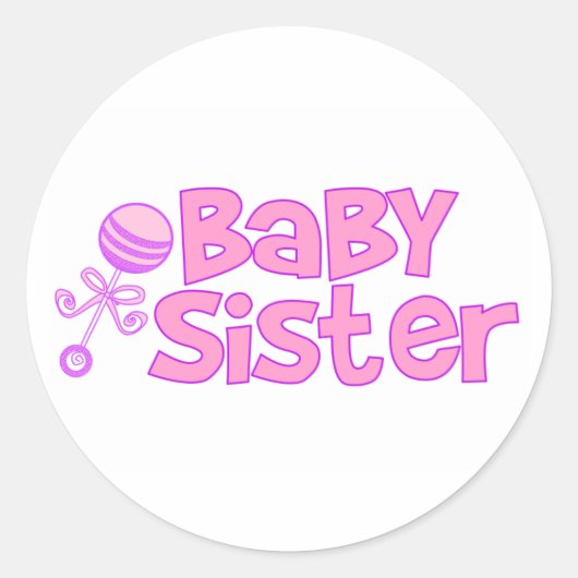 Baby zister ronde sticker (Voorkant)