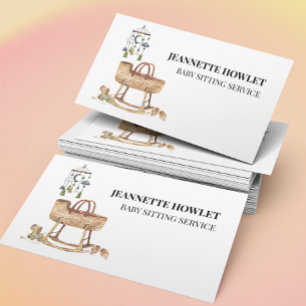 Baby Zittende Nursery Boho Wieg Zuigeling  Visitekaartje