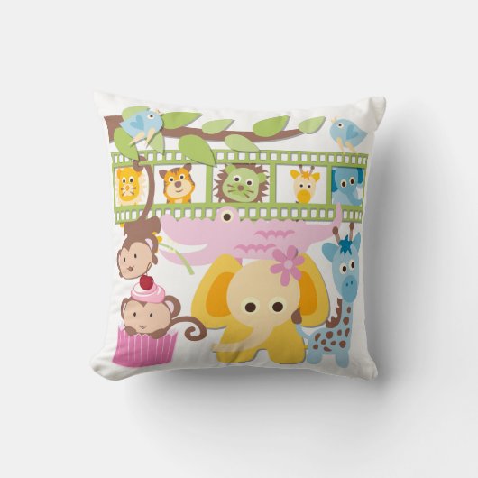 Baby Zoo Animaux Coussin (Recto)