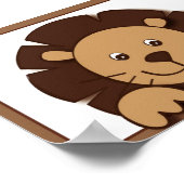 Baby Zoo Lion Oerwoud Animal Wall Art 5X7 Poster (Hoek)