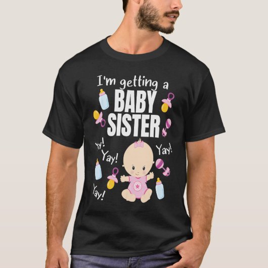 Baby Zuster laat zien dat ik een Baby zuster Cute T-shirt (Voorkant)