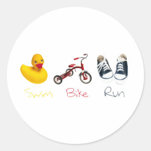 Baby Zwemfiets Run Ronde Sticker