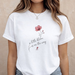 Babyaankondiging Bloeiende Bloemen Zwangerschapsaa Tri-Blend Shirt