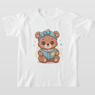 Babybeer die een boek leest t-shirt