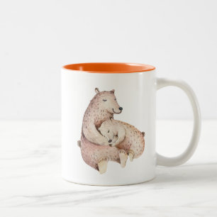 Babybeer Mamabeer Koffiemok Tweekleurige Koffiemok