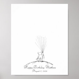 Babybeer Vingerafdruk Gastenboek Poster