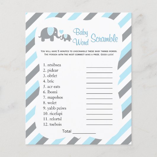 Babyblauw en grijze stripper flyer (Voorkant)