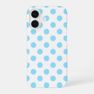 Babyblauw en witte haarvlekken Hoesje-Mate iPhone 16 Hoesje