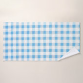 Babyblauw Gingham Badhanddoek (Badhanddoek)