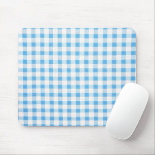 Babyblauw Gingham Muismat