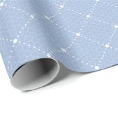 Babyblauw loopvlak Witte pasta's Olap Cadeaupapier (Rol Hoek)
