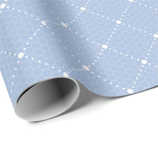 Babyblauw loopvlak Witte pasta's Olap Cadeaupapier (Rol Hoek)