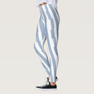 Babyblauw & Witte Streep Leggings