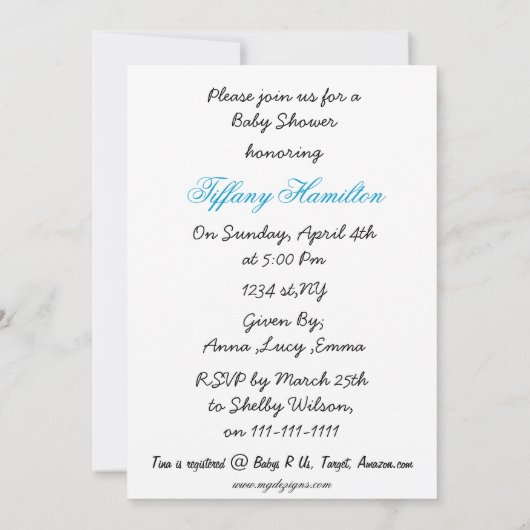 babyblauwe cowboylaarzen western baby shower kaart (Achterkant)