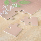 Babyblauwe en roze eitjes en lentemeel legpuzzel (Zijkant)