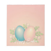 Babyblauwe en roze eitjes en lentemeel notitieblok (Voorkant)