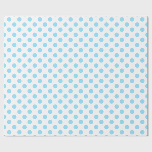 Babyblauwe en witte haarvlekken cadeaupapier (Vlak)