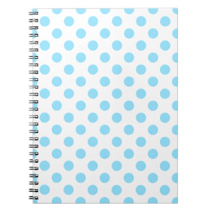 Babyblauwe en witte haarvlekken notitieboek