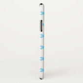 Babyblauwe kruisstiften op wit Case-Mate iPhone case (Achterkant / rechts)