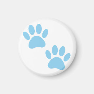 Babyblauwe puppyleenprinters magneet