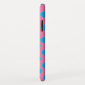 Babyblauwe Stippen op roze achtergrond Case-Mate iPhone Case (Achterkant/rechts)