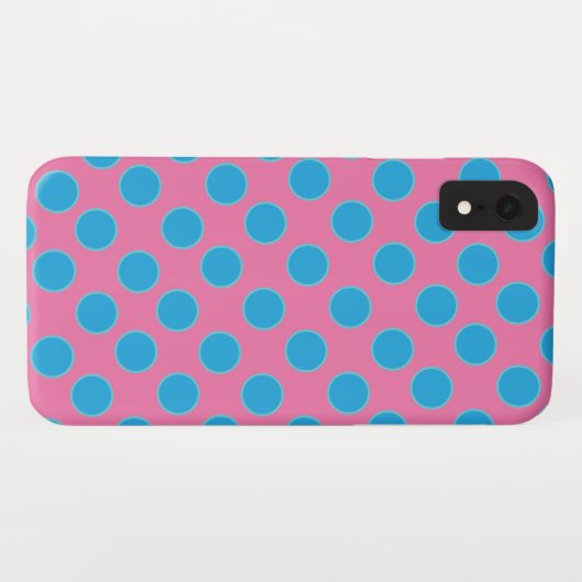 Babyblauwe Stippen op roze achtergrond Case-Mate iPhone Case (Achterkant (horizontaal))