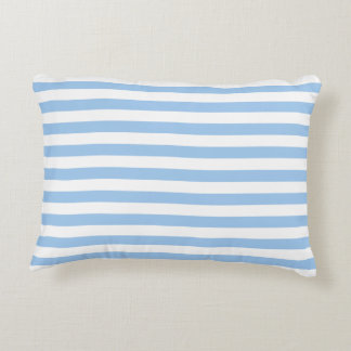 Babyblauwe strepen accent kussen