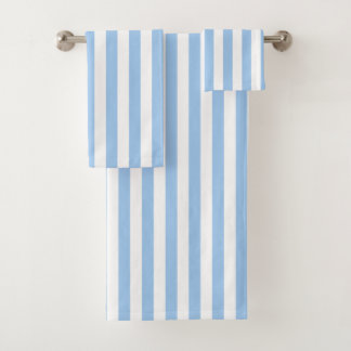 Babyblauwe strepen bad handdoek