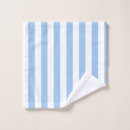 Babyblauwe strepen bad handdoek (Wasdoekje)