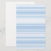 Babyblauwe strepen briefpapier (Voorkant / Achterkant)