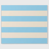 Babyblauwe strepen cadeaupapier (Vlak)