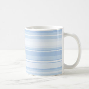 Babyblauwe strepen koffiemok