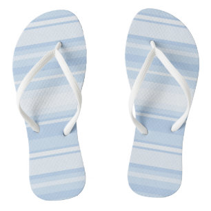 Babyblauwe strepen teenslippers